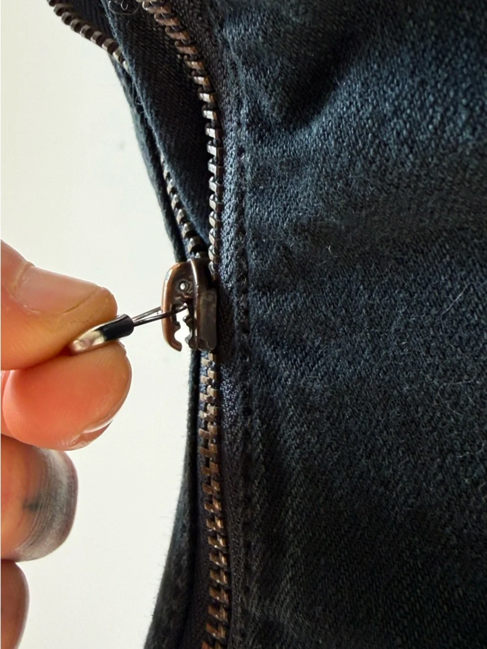 Vintage Diesel Denim Mini Dress | Asymmetrical Zip Detail | Y2K Grunge - Picture 8 of 16